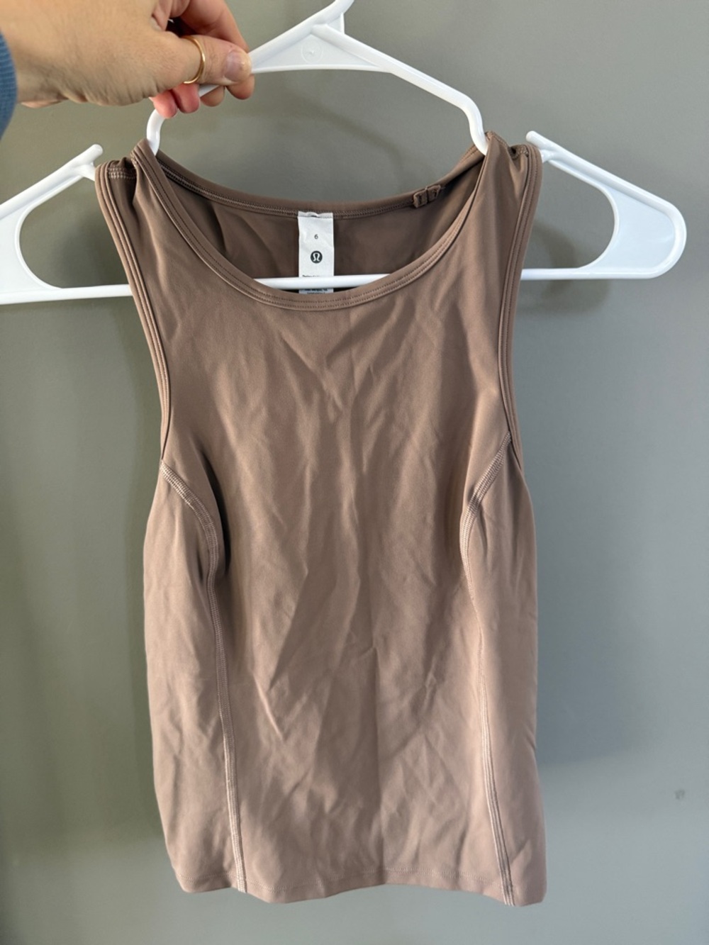 lululemon athletica Mauve Brown Scoop Neck Athletic Tank